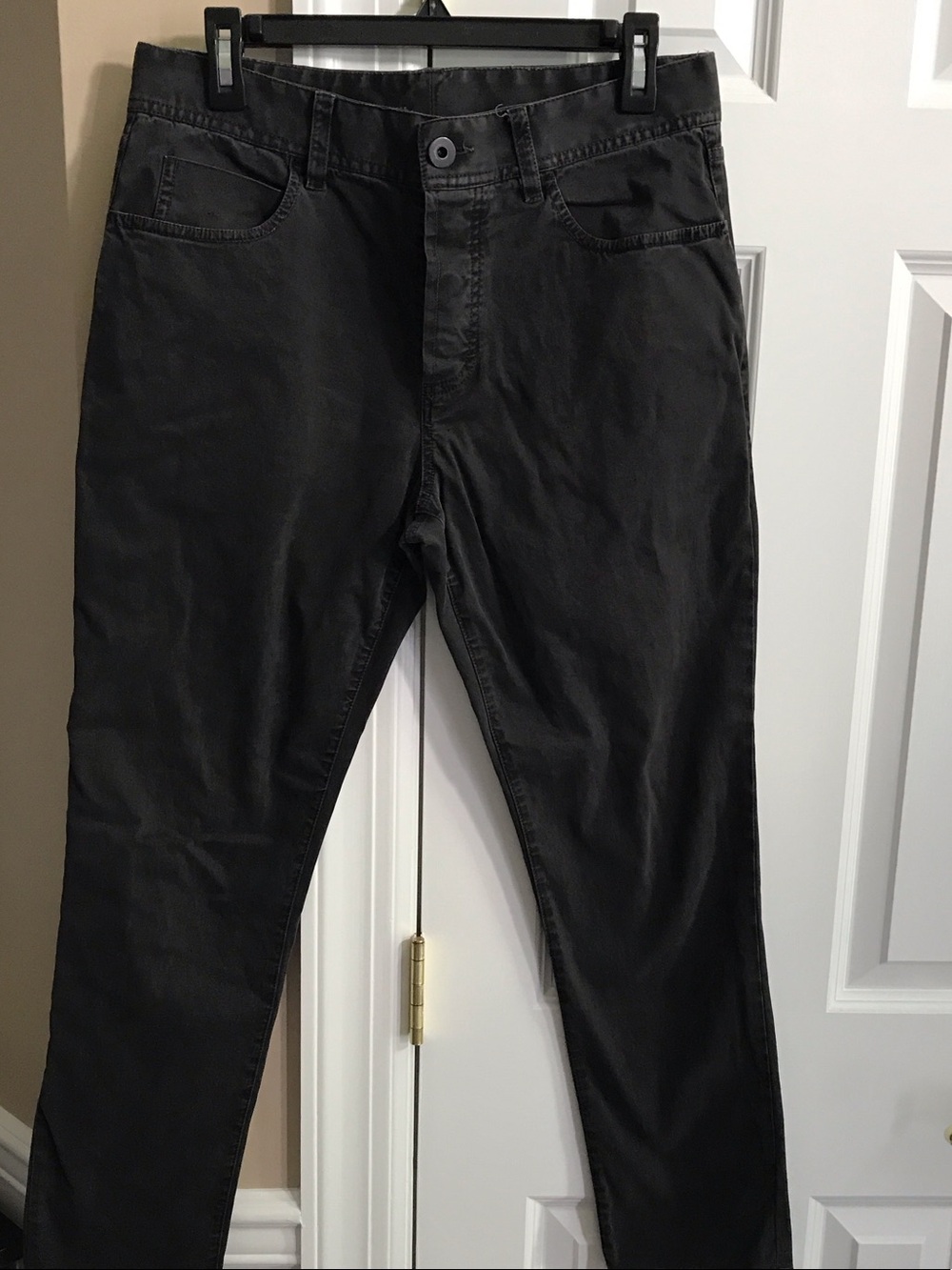 James Perse Brushed Twill 5-Pocket Chinos in Washed Black
